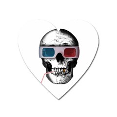 Cinema Skull Heart Magnet by Valentinaart