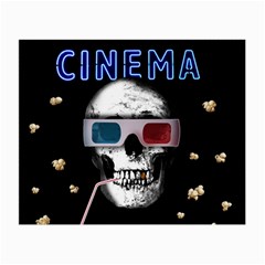 Cinema Skull Small Glasses Cloth (2-side) by Valentinaart