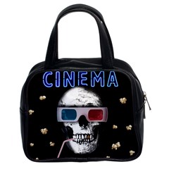 Cinema Skull Classic Handbags (2 Sides) by Valentinaart