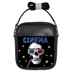 Cinema Skull Girls Sling Bags by Valentinaart