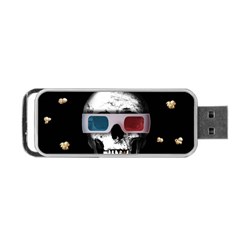 Cinema Skull Portable Usb Flash (one Side) by Valentinaart