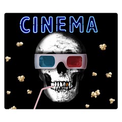 Cinema Skull Double Sided Flano Blanket (small)  by Valentinaart