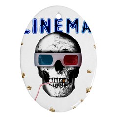 Cinema Skull Oval Ornament (two Sides) by Valentinaart