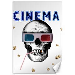 Cinema Skull Canvas 20  X 30   by Valentinaart