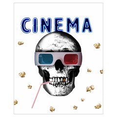 Cinema Skull Drawstring Bag (small) by Valentinaart
