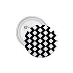 Abstract Tile Pattern Black White Triangle Plaid 1.75  Buttons Front