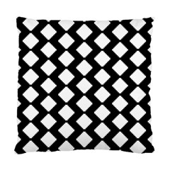 Abstract Tile Pattern Black White Triangle Plaid Standard Cushion Case (one Side)