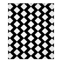 Abstract Tile Pattern Black White Triangle Plaid Shower Curtain 60  X 72  (medium) 