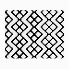 Abstract Tile Pattern Black White Triangle Plaid Chevron Small Glasses Cloth