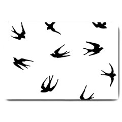 Black Bird Fly Sky Large Doormat 