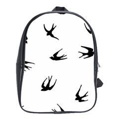 Black Bird Fly Sky School Bag (large)