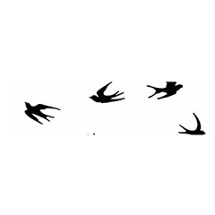 Black Bird Fly Sky Satin Scarf (oblong)