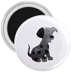 Dalmatian Inspired Silhouette 3  Magnets