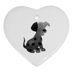 Dalmatian Inspired Silhouette Ornament (Heart)