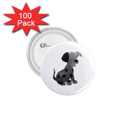 Dalmatian Inspired Silhouette 1.75  Buttons (100 pack) 