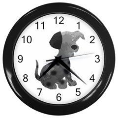 Dalmatian Inspired Silhouette Wall Clocks (Black)