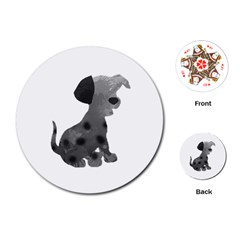 Dalmatian Inspired Silhouette Playing Cards (round)  by InspiredShadows