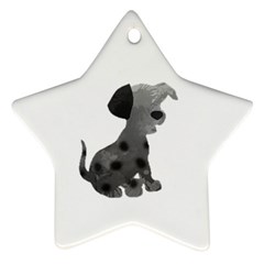 Dalmatian Inspired Silhouette Star Ornament (Two Sides)