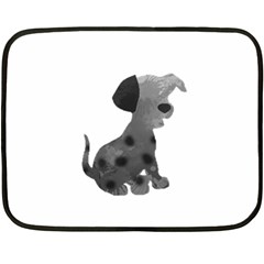 Dalmatian Inspired Silhouette Double Sided Fleece Blanket (Mini) 