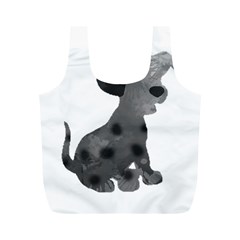Dalmatian Inspired Silhouette Full Print Recycle Bags (M) 