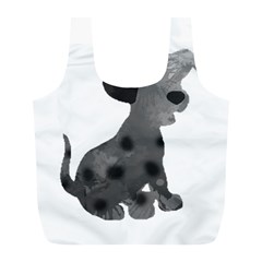 Dalmatian Inspired Silhouette Full Print Recycle Bags (L) 