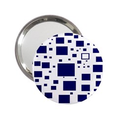 Blue Squares Textures Plaid 2 25  Handbag Mirrors