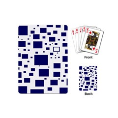 Blue Squares Textures Plaid Playing Cards (mini) 