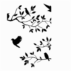 Bird Tree Black Small Garden Flag (two Sides)