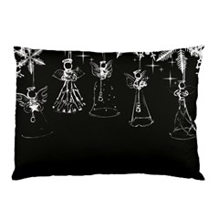 Christmas Angels Star Blue Pillow Case (two Sides) by Alisyart