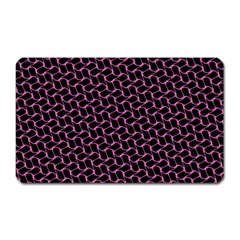 Twisted Mesh Pattern Purple Black Magnet (rectangular) by Alisyart