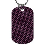 Twisted Mesh Pattern Purple Black Dog Tag (Two Sides) Front