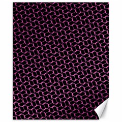 Twisted Mesh Pattern Purple Black Canvas 16  X 20  