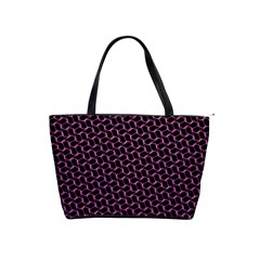 Twisted Mesh Pattern Purple Black Shoulder Handbags
