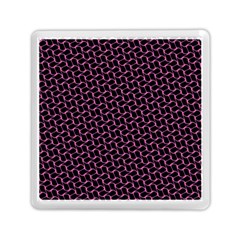 Twisted Mesh Pattern Purple Black Memory Card Reader (square) 