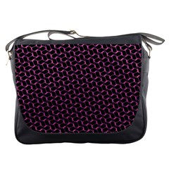 Twisted Mesh Pattern Purple Black Messenger Bags