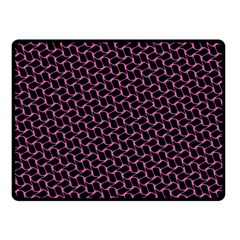 Twisted Mesh Pattern Purple Black Double Sided Fleece Blanket (small)  by Alisyart