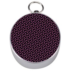 Twisted Mesh Pattern Purple Black Silver Compasses