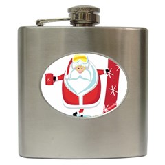 Christmas Santa Claus Hip Flask (6 Oz)