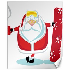 Christmas Santa Claus Canvas 16  X 20  