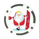 Christmas Santa Claus Poker Chip Card Guard (10 pack) Front