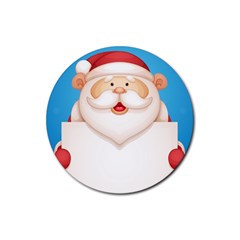 Christmas Santa Claus Letter Rubber Coaster (round) 