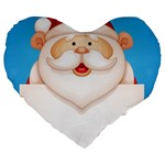 Christmas Santa Claus Letter Large 19  Premium Heart Shape Cushions Front