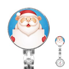 Christmas Santa Claus Letter Stainless Steel Nurses Watch