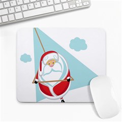 Christmas Santa Claus Paragliding Large Mousepads by Alisyart