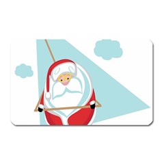 Christmas Santa Claus Paragliding Magnet (rectangular)