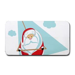 Christmas Santa Claus Paragliding Medium Bar Mats by Alisyart