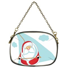 Christmas Santa Claus Paragliding Chain Purses (one Side) 