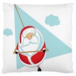 Christmas Santa Claus Paragliding Large Cushion Case (Two Sides) Front