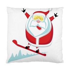 Christmas Santa Claus Playing Sky Snow Standard Cushion Case (two Sides)