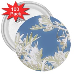 Nature Pattern 3  Buttons (100 Pack)  by dflcprintsclothing